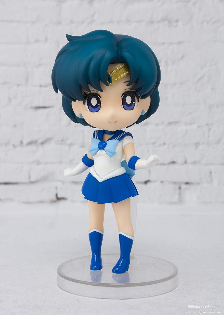 TAMASHII NATIONS Figuarts Mini Pretty Guardian Sailor Moon Sailor Mercury, Approximately 90mm, PVC & ABS Painted Action Figure