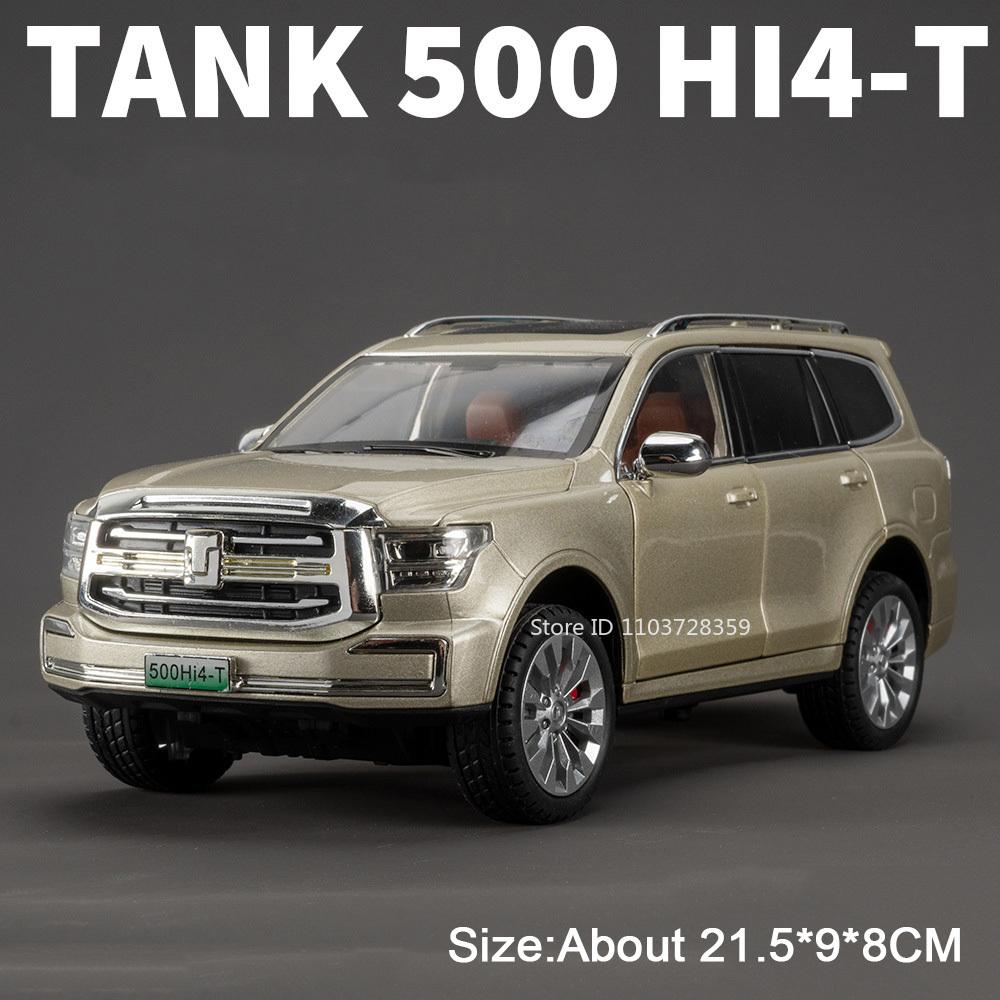 1:24 Tank 300 500HI4-T Auto Spielzeugmodelle Legierung Druckguss Geländefahrzeuge Sound Licht Türen Geöffnet Rückziehbar für Jungen Geburtstagsgeschenke