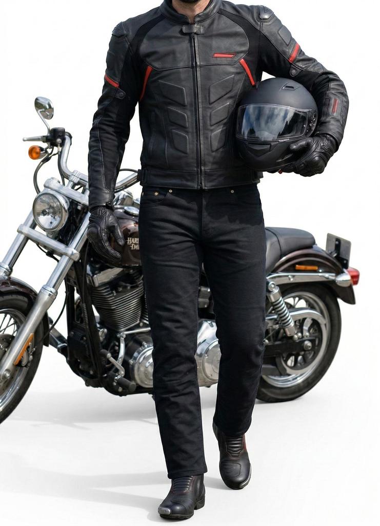 Motorradjeans für Herren Kevlar Aramid gefüttert Dehnbarer Denim