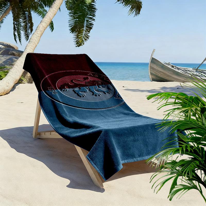 Asciugamano da Spiaggia con Stampa Aston Villa F.C., Asciugamano Grande Morbido ad Asciugatura Rapida per Spiaggia Campeggio Nuoto