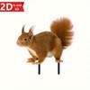 2D Cute Squirrel Garden Plug. Durable Outdoor Decor for Lawn, Yard & Flowerpots.