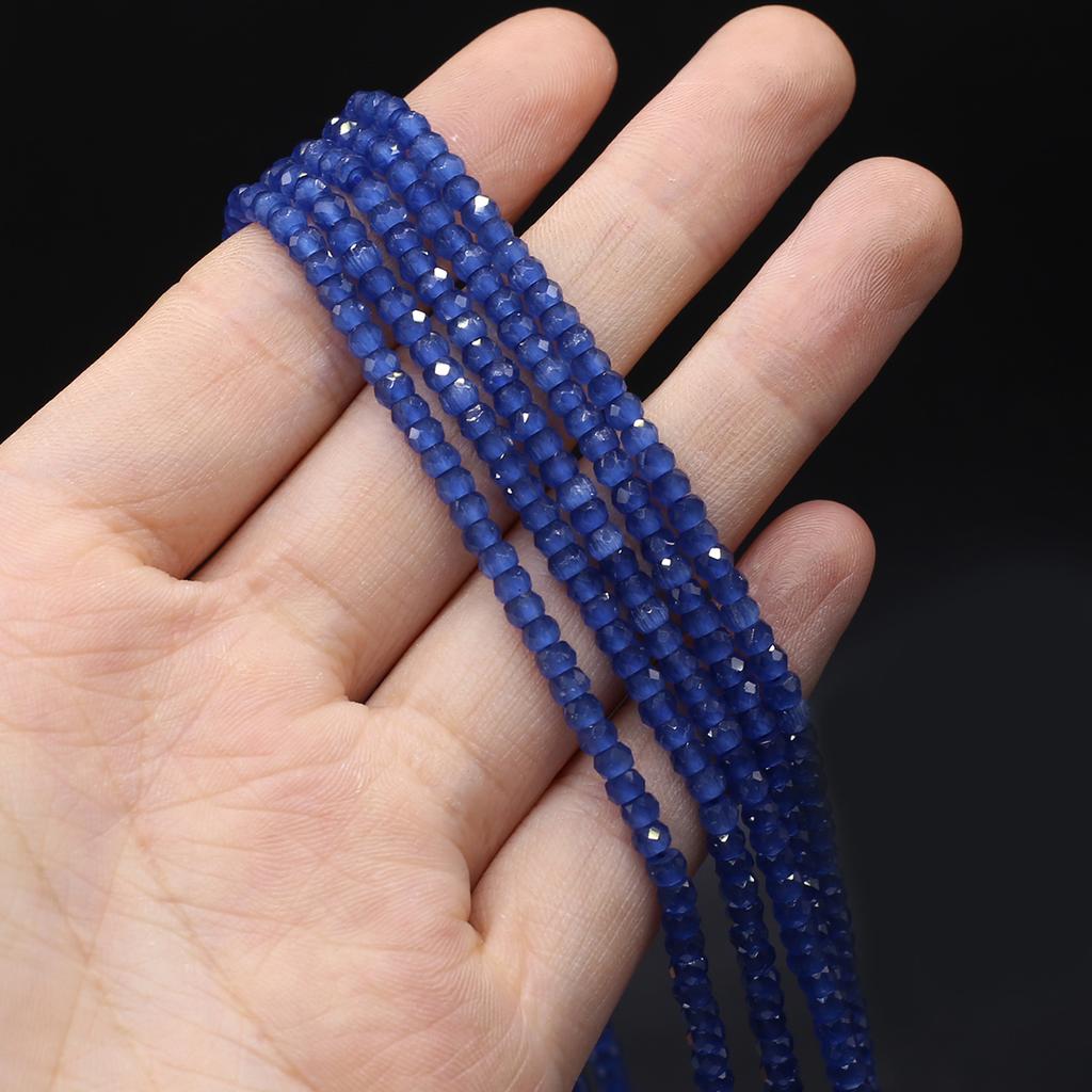 Natural Stone Beads Faceted Beads Abacus-Shaped Beads 2x3 MM Charms For Jewelry Making DIY Necklace Bracelet Earrings Accessory
