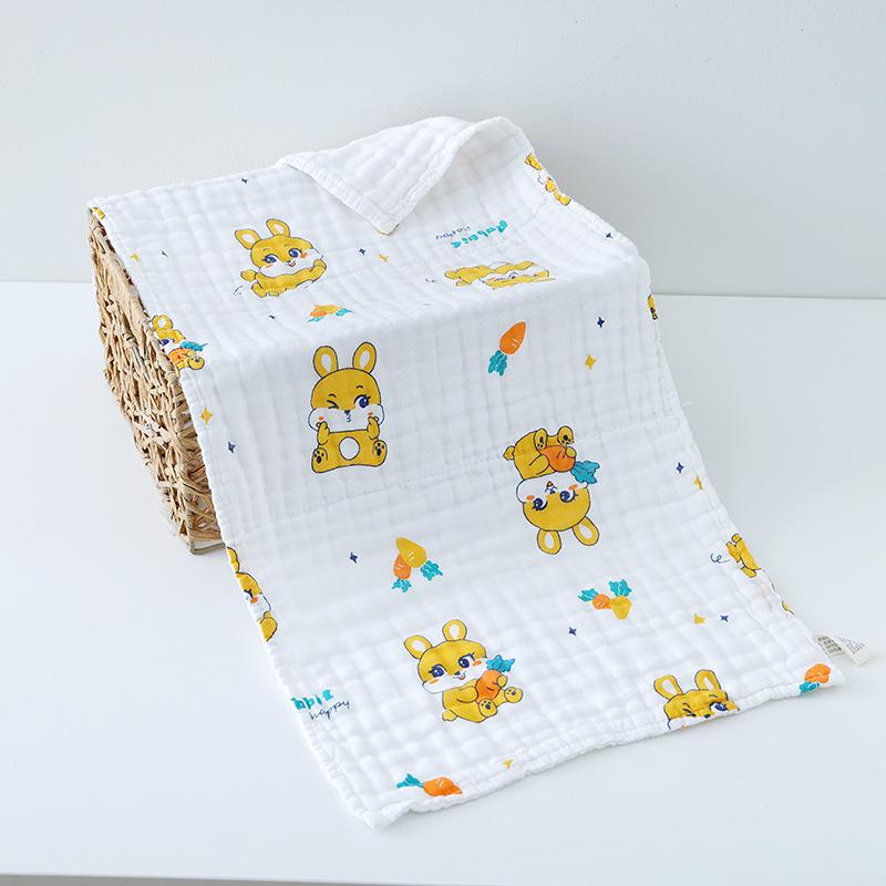 Six-Layer 35x75cm Pure Cotton Gauze Towel for Infants, Children, Adults, Sports, and Bath
