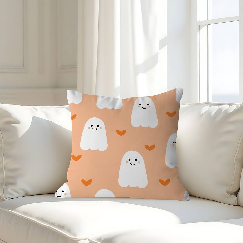 

Art Halloween Pillow Case Removable Washable Cushion Cover – All-Season Soft Linen 16x16Inch
