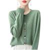 [ODFMCE] Cardigan Ladies Spring Office Knit Plain Color Beautiful Large Size (JP, Alphabet, M, Black)