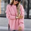 2025 Autumn Winter Loose Lazy Style Comfortable Long Sleeved Pullover Knitted Sweater Women