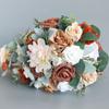 Romantic Champagne Rose Bouquets for Bride Bridal Holding Flowers