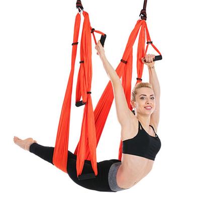 Antigravitační letecká houpací síť s popruhem na jógu Inverzní cvičení Prémiová letecká houpačka na hedvábnou jógu Pilate pás Domácí fitness 250*150cm
