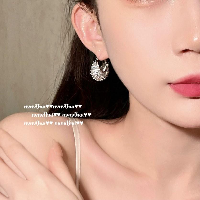 Mermaid Tears Are So Many Hemp Gray Pearl Fat Square Earrings, Starry River, Plated With 18K Gold, And Gypsy Small Bag Earrings.