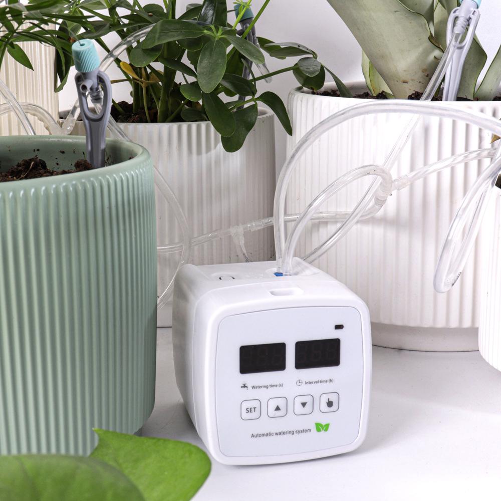 Automatic Watering System Plant Self-Watering Drip Irrigation Kit with LED Display DIY Watering