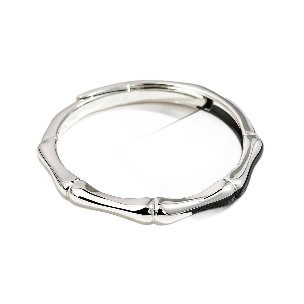 S925 Sterling Silver Adjustable Bamboo Ring - Chinese Style Luxury Index Finger Ring for Women