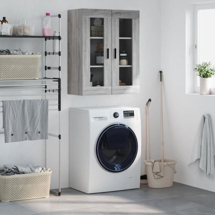VidaXL Armoire murale sonoma gris 69,5x34x90 cm 828498