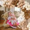 142Pcs Brown Balloons Garland Arch Kit Nude Coffee Brown Boho Blush Tan Neutral Balloons for Teddy Bear Baby Shower Neutral Woodland Wedding Jungle