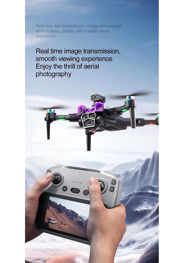 CrossA19PRO Drone: Large Screen HD Aerial Photography with Intelligent Obstacle Avoidance and Brushless Quadcopter.