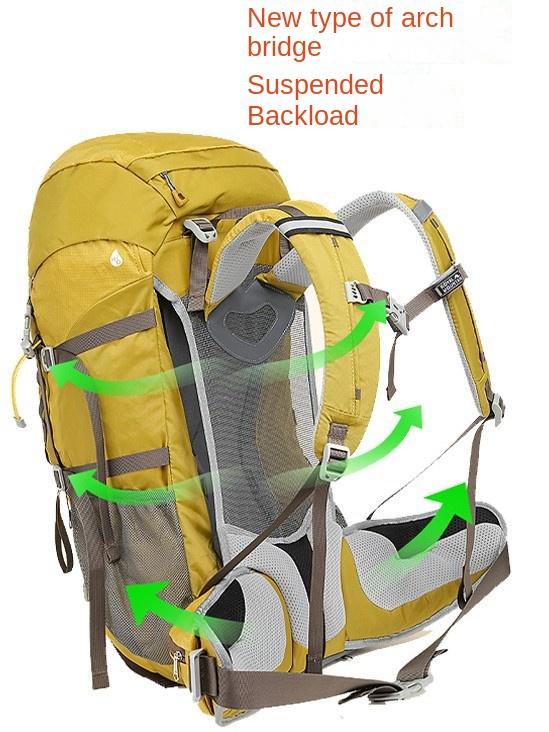 Wanderrucksack 50L Große Kapazität Schwimmender Bergsteigerrucksack Reise Outdoor Trekkingtasche Leichte Campingausrüstung
