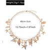 Bohemian Summer Beach Starfish Shell Necklace Seaside Vacation Imitation Pearl Collarbone Chain
