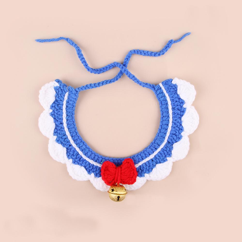 Lightweight Handwoven Pet Knitted Scarf Adjustable Soft Pet Bib Neck Scarf