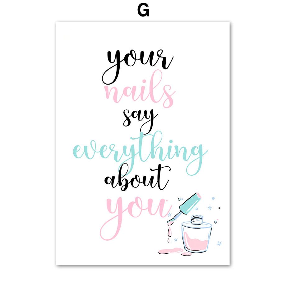 Nagel Salon Studio Galerie Nordic Poster Luxus Lange Nagel Wand Kunstdruck Leinwand Malerei Schönheit Decor Bilder Für Wohnzimmer