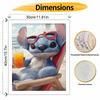 Disney oil painting Stitch beach holiday handmade diy art painting home decoration