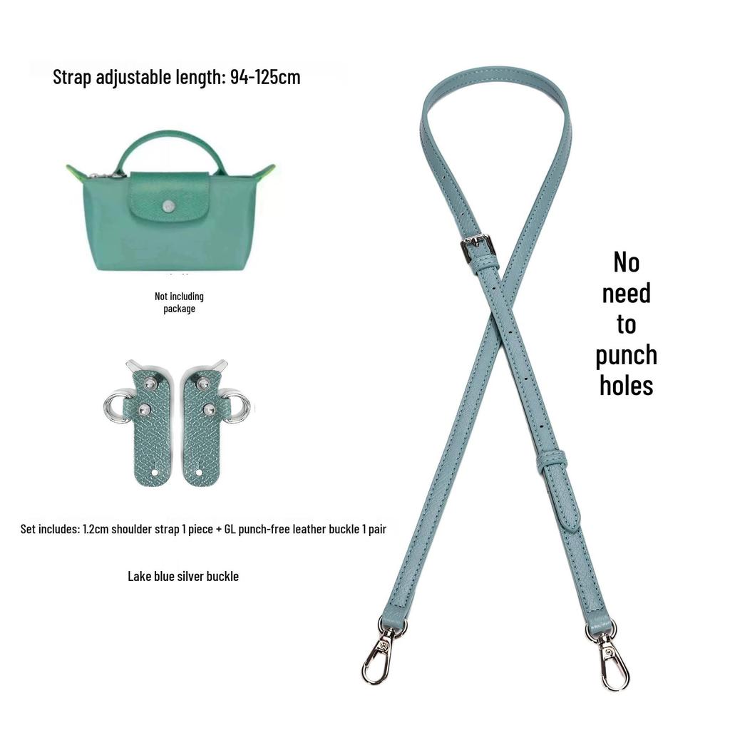 Longxiang Genuine Leather Mini Dumpling Crossbody Bag with Adjustable Shoulder Strap and Non-Slip Buckle