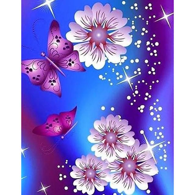 5D DIY Diamond Painting Kit Colorful Butterflies Flying Diamond Embroidery Rhinestones Decorations for Home
