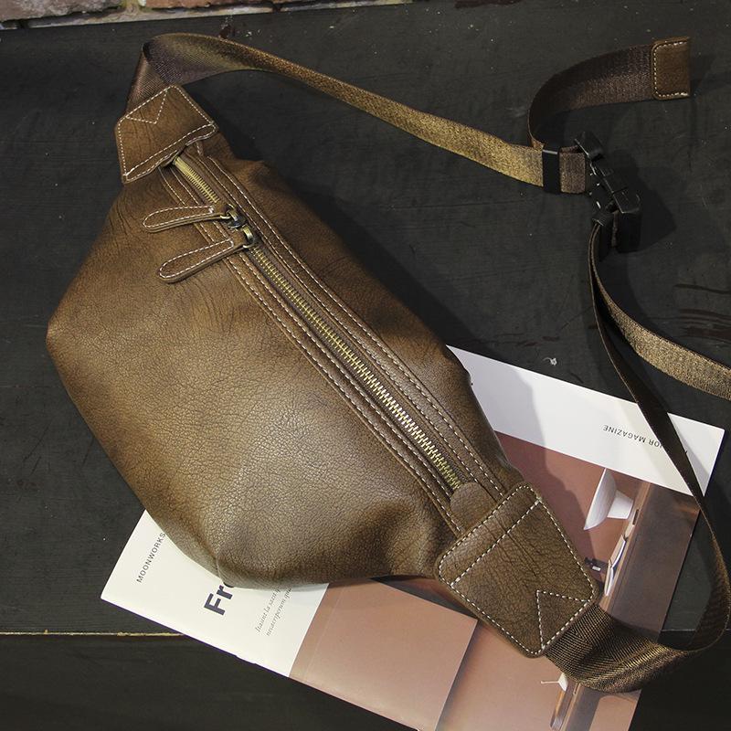 Geantă de piept coreeană pentru bărbați 2024: Geantă Crossbody & de Talie la Modă, de Mare Capacitate