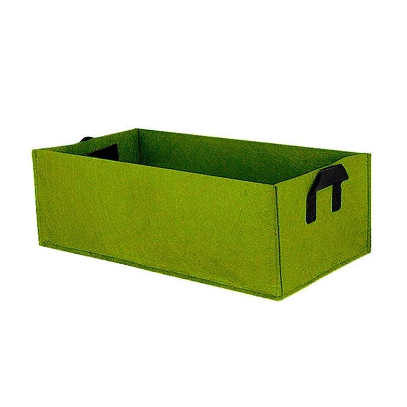 Felt Grow Bag Rectangle Planting Nursery Pot Outdoor Garden Flower Planting Bag with Handle Garden Vegetable Planting Container