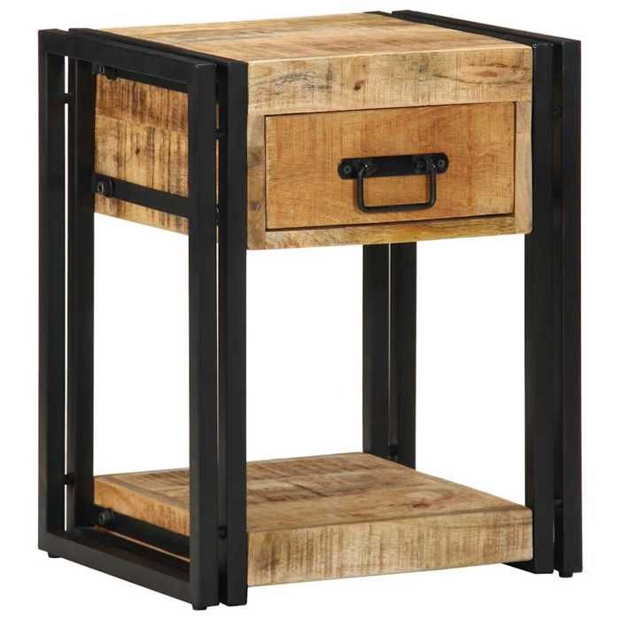VidaXL Bedside Tables 2 Pcs 40x35x50 Cm Solid Raw Mango Wood, Bedside Cabinet, Bedroom Furniture, Table 4016689