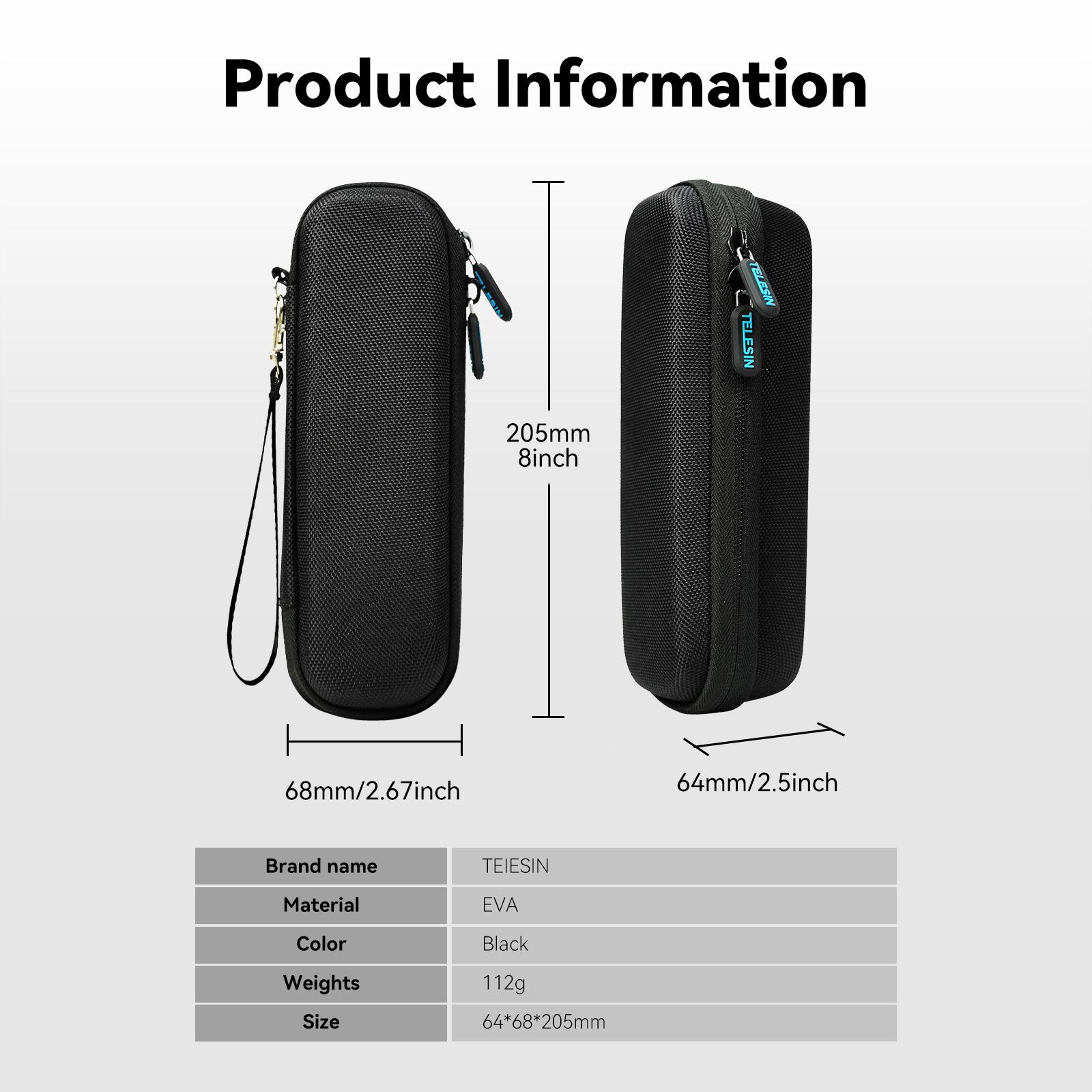 TELESIN Mini Protective Bag For DJI Pocket 4 Pocket 3 Carrying Bag Waterproof Storage Box For Dji Pocket 3 Accessories чёрный