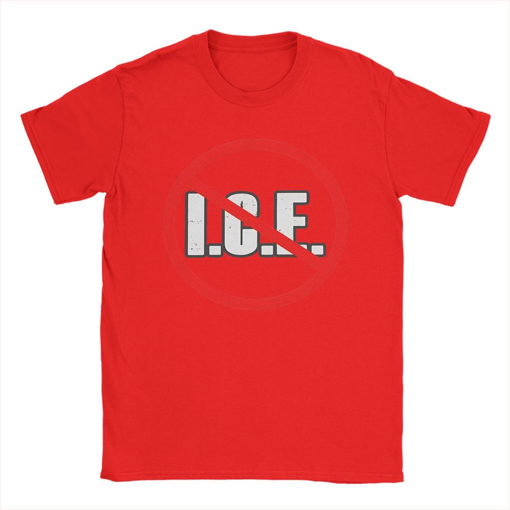 Abolish Ice Unisexs T Shirt Novelty Tee Shirt Short Sleeve O Neck Tshirts Cotton Gift Idea Clothes