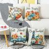 New Autumn Pillow Pumpkin Gnome Farm Truck Garland Home Cushion Pillow Cover