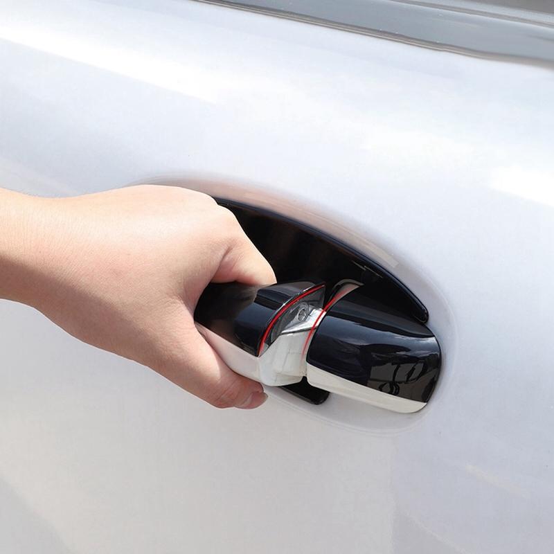 1Set Exterior Door Handle Trim Cover For C/E/GLC/GLB/A/B/GLE/GLS/CLA/GLA-Class Door Pull Stickers LHD