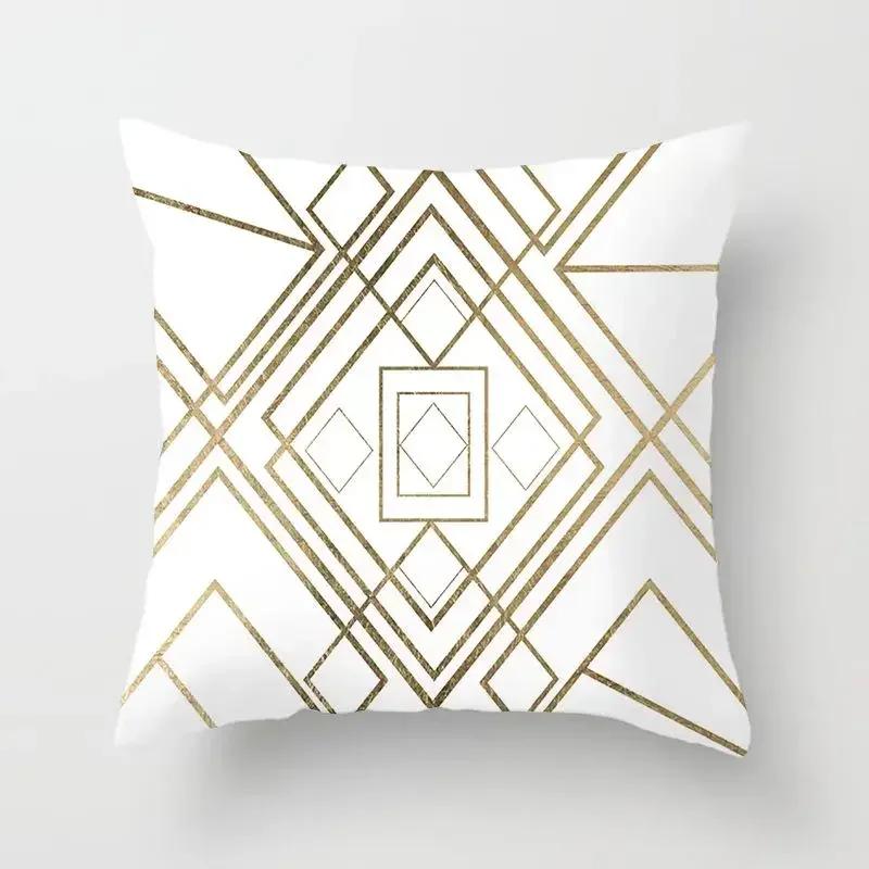 Golden Sofa Pillowcase Digital Printing Office Cushion Cover
