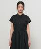 General Idea Dolman Sleeve Belted Long Dress [Black] / Gf2Lop513