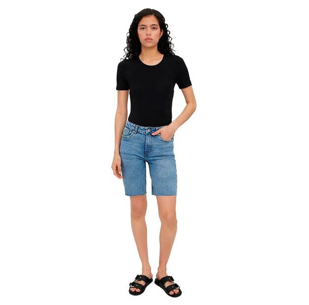 Vero Moda Brenda Long Mix Denim Shorts