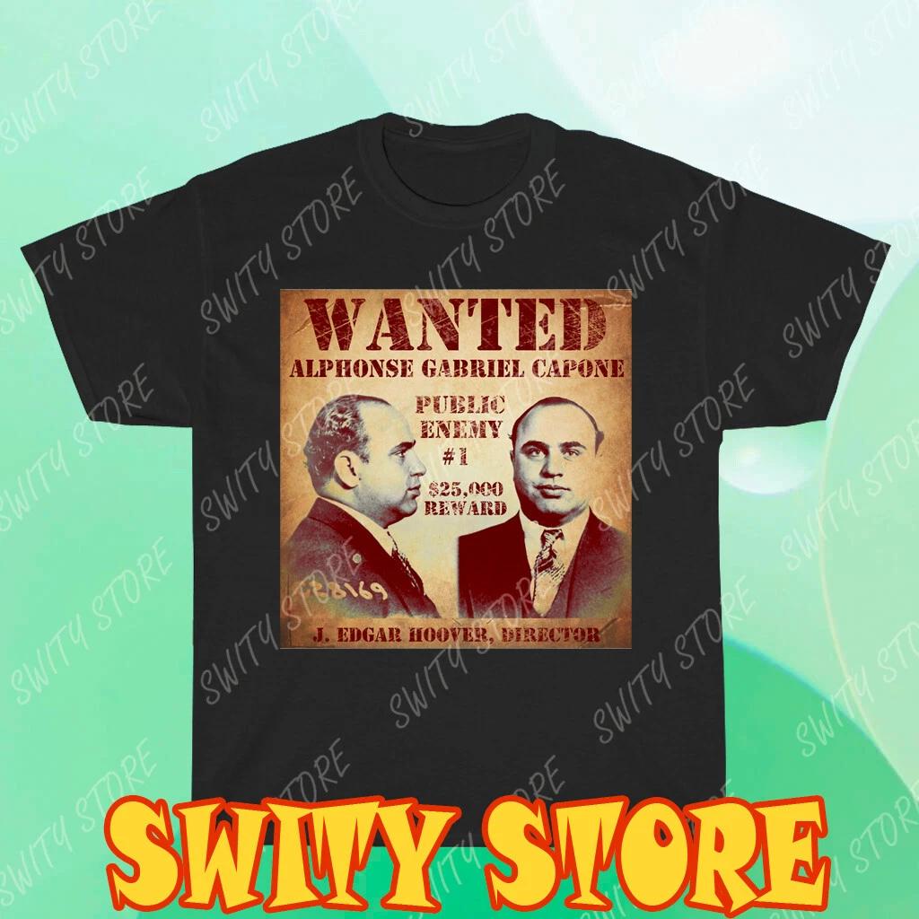 Men s and Women s T-shirts Al Capone Wanted Mafia Gangster Movie Men XXL