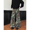 Jeans Larghi Unisex a Vita Media Deostrutturati Vestibilità Larga Vintage Americano Lavato Baggy in Denim Pantaloni Rilassati Lunghi Fino a Terra