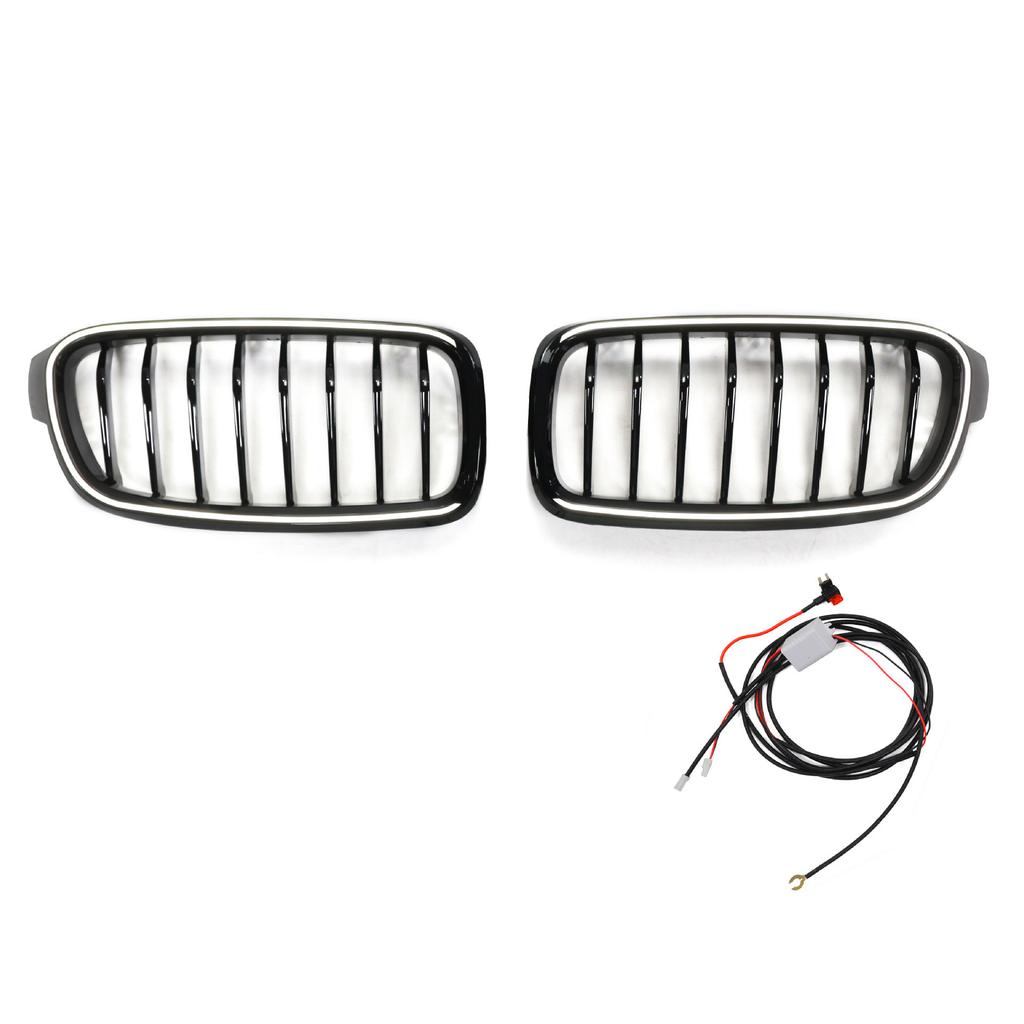 New Design 2013-2018 For BMW 3 Series F30 F31 320li 325i 328i 335i Front Luminous Grille Led Light Racing Grille Gloss Black LED