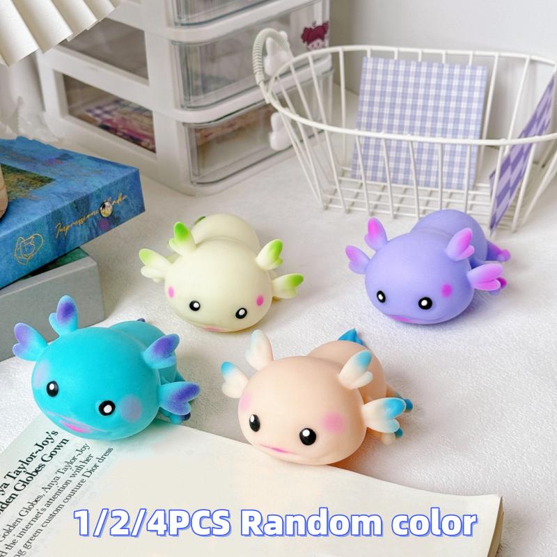 

Axolotl Squishy Stress Ball Mini Axolotl Party Favors Animal Sensory Fidget Toy for Birthday Office Stress Relief and Focus