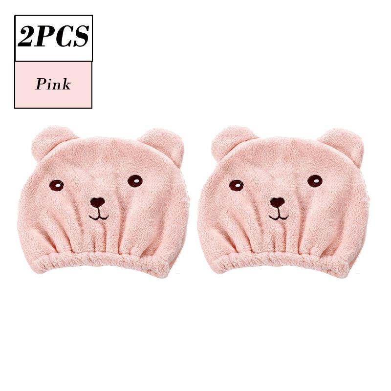 FASHION Lovely Little Bear Hair Drying Cap Towel Microfiber Quickly Dry Hair Shower Hat Wrapped Towels Bathing Cap Bathroom Accessories