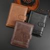 30% Off Men's Short Wallet Business Retro Style Change Clip PU Leather Vertical Leather Bag Ledger