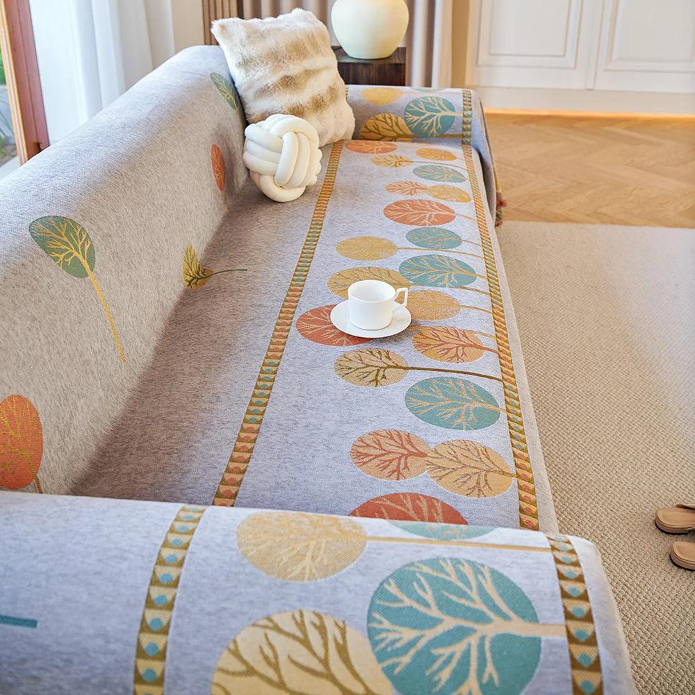 

Чехол для дивана из двухстороннего шенилла, всесезонное одеяло с кисточками, полотенце для дивана, чехол для дивана в гостиной, чехол для дивана с защитой от царапин от кошек 180x230m