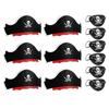 12Pcs Skull Print Pirate Costume Accessories Pirate Hat with Eyemask for Halloween Kid Birthday, Cosplay, Carnivals