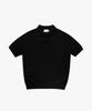 ESN Washable Collared Neck Short Sleeve Knit Black
