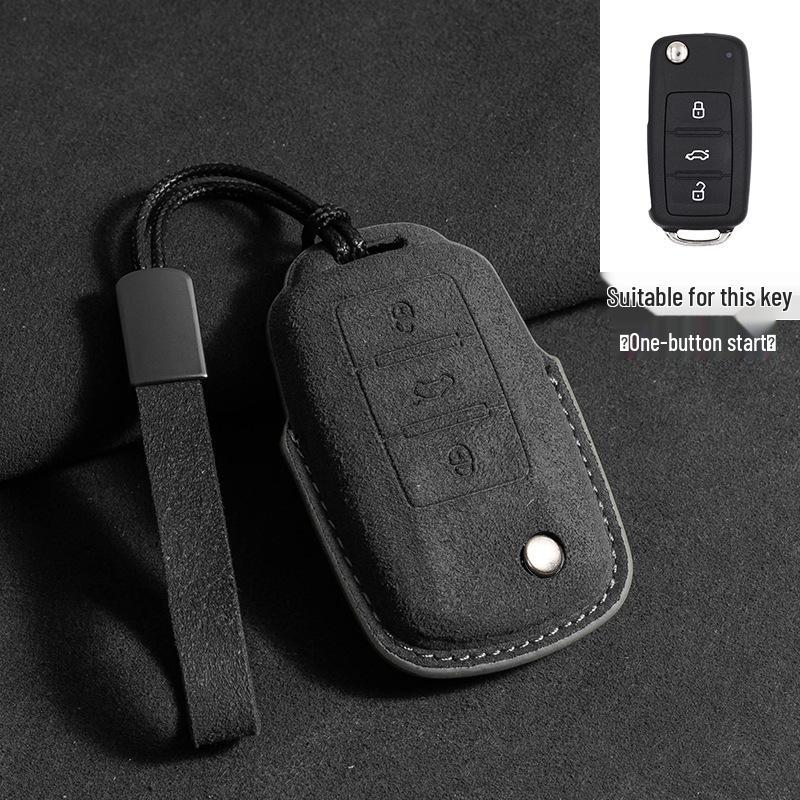 Volkswagen Key Case for Sagitar, Bora, Tharu, New Rui, Tiguan, Tayron, Passat, Lavida, Magotan B8 - Three-Color Flip.