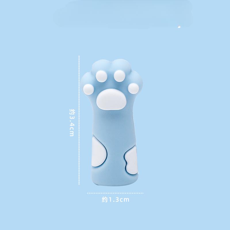 Cute Cat Paw Knitting Needle Stoppers Needles Point Silicone Protector Anti-shedding Cap DIY Weave Tool Sewing Accessories