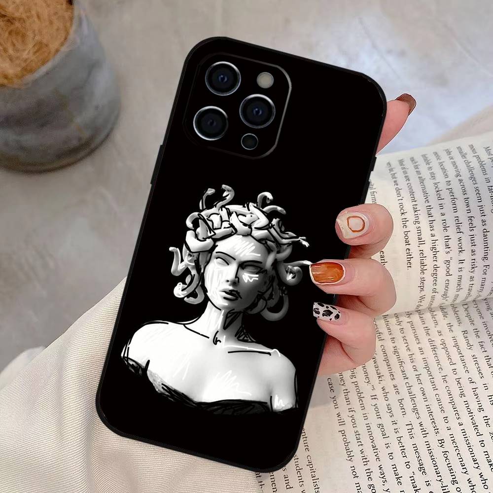 

M-Medusa Greek Mythology Phone Case Silicone Soft For IPhone 17 16 15 14 13 12 11 X XR Plus Pro Max Plus iPhone15