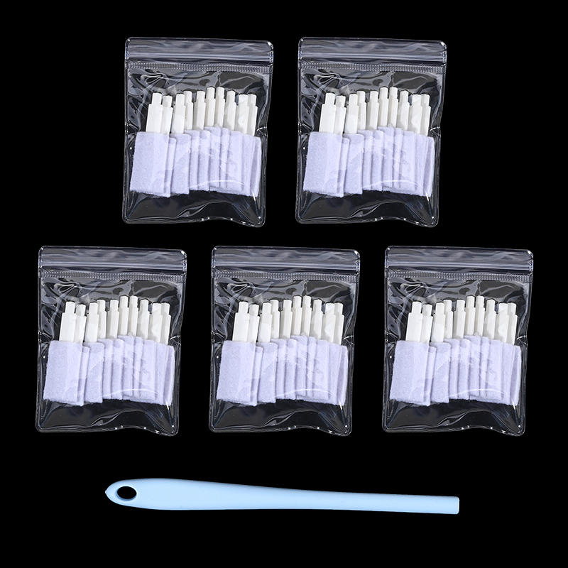 30/50PCS Long Handle Disposable Toilet Brush with Refill Heads Bathroom Crevice Cleaning Scrubber Keyboard Cleaning Tool