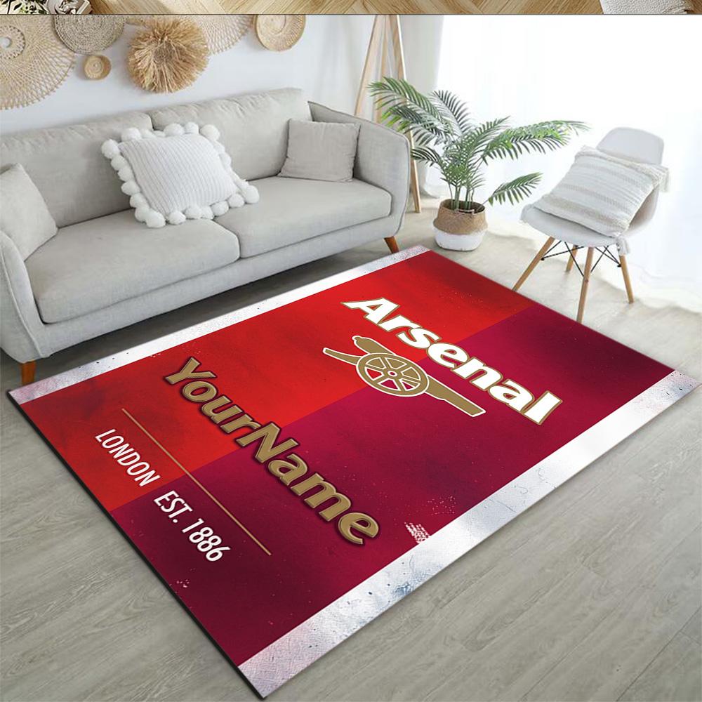 Arsenal Personalized Name Floor Mat Perfect for Hallway Kitchen Outdoor Foyer Antislip Carpet Decorate Offices Perfect Gift for Women/Men