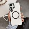 For Samsung Galaxy S25 Ultra Case Compatible with MagSafe Anti-Drop PU Leather+TPU Cover